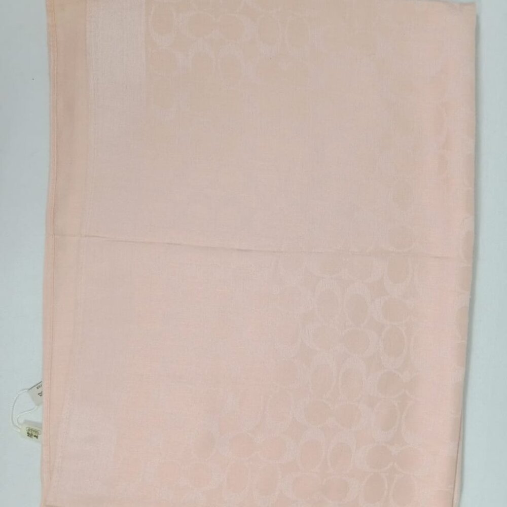 Authentic Coach Stole Shawl Wrap 65%Cashmere 35% Silk Peach Used - Picture 3 of 11